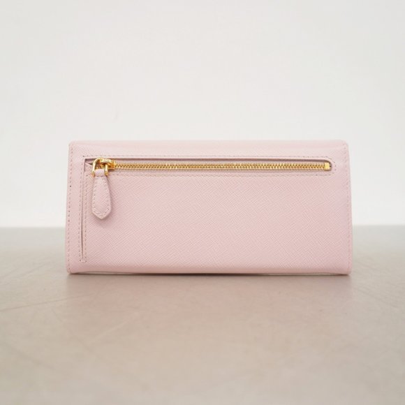 Prada Saffiano Leather Long Wallet, Pink, Women's, P1035694 - Picture 15 of 15
